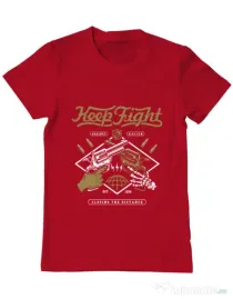 Tricou ADLER barbat Keep Fight Rosu