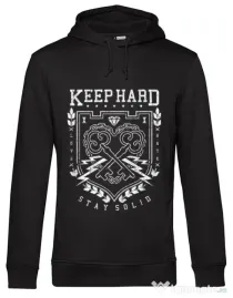 Hoodie barbat cu gluga Keep Hard Negru