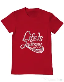Tricou ADLER barbat Life Is A Journey Rosu