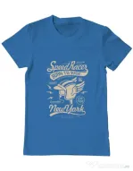 Tricou ADLER barbat Speed Racer Albastru azuriu