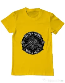 Tricou ADLER barbat Sniper Squad Galben