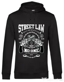 Hoodie barbat cu gluga Street Law Negru