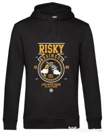 Hoodie barbat cu gluga Risky Business Negru
