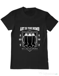 Tricou ADLER barbat Art Is The Bomb Negru