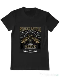 Tricou ADLER barbat Street Battle Negru