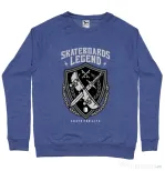 Bluza ADLER barbat Skateboards Legend Albastru melanj