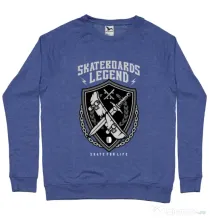 Bluza ADLER barbat Skateboards Legend Albastru melanj