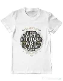 Tricou ADLER barbat The Earth Without Art Alb