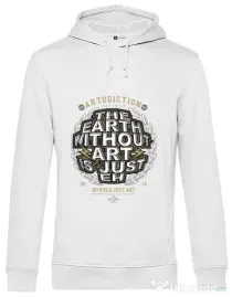 Hoodie barbat cu gluga The Earth Without Art Alb