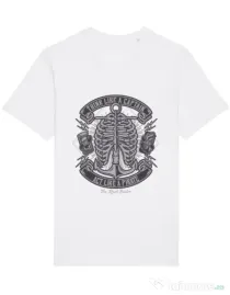 Tricou STANLEY STELLA barbat Think Like A Captain Act Like A Pirate Alb