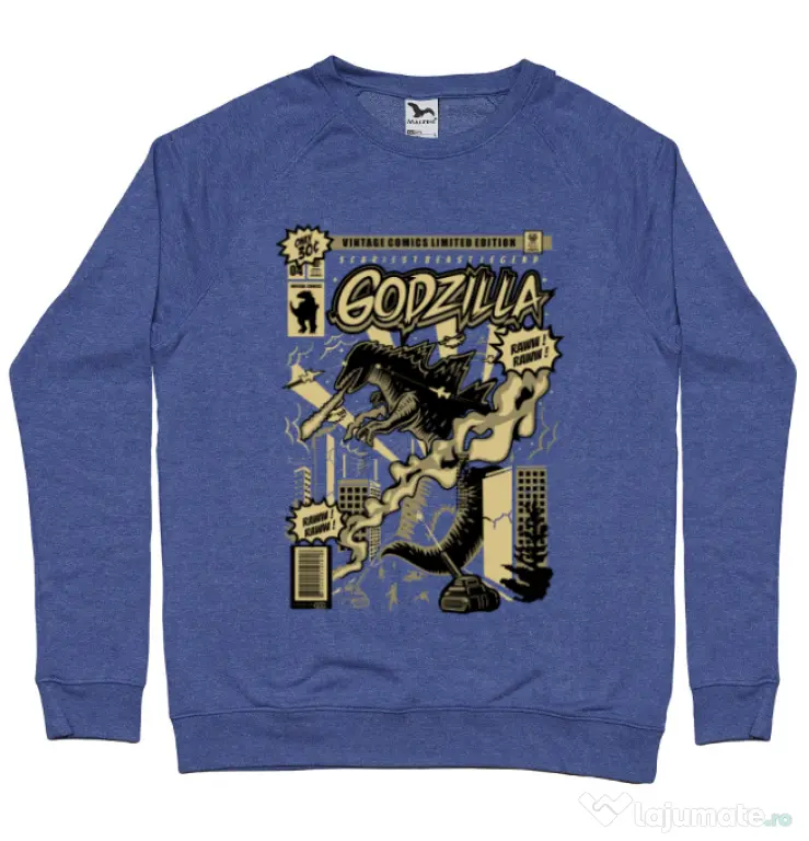 Bluza ADLER barbat Godzilla Albastru melanj
