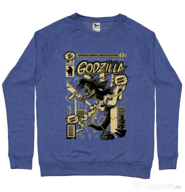 Bluza ADLER barbat Godzilla Albastru melanj