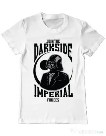 Tricou ADLER barbat Darkside Alb