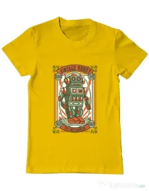 Tricou ADLER barbat Vintage Robot Galben