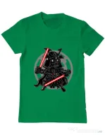 Tricou ADLER barbat Darkside Samurai Verde mediu