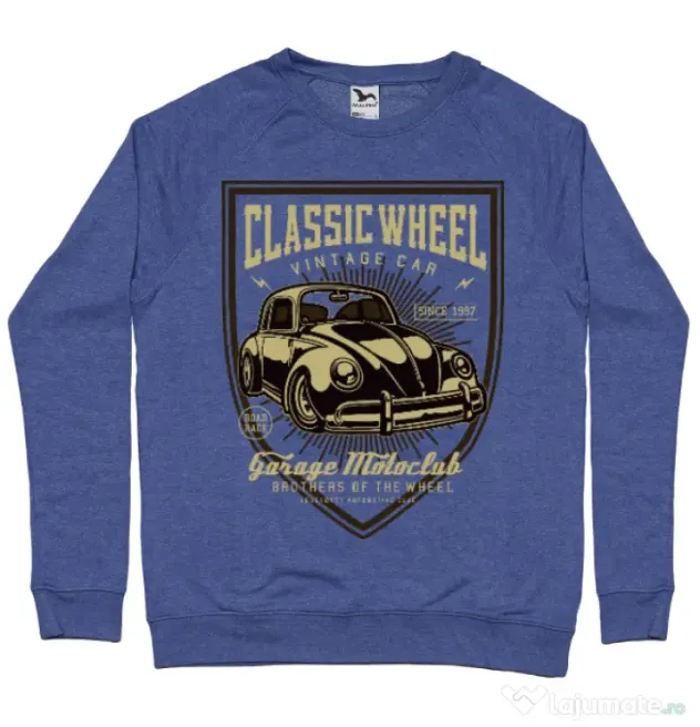 Bluza ADLER barbat Classic Wheel Albastru melanj