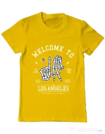 Tricou ADLER barbat Welcome To L.A Galben