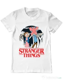 Tricou ADLER barbat Stranger Ricks Alb