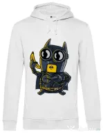 Hoodie barbat cu gluga Bat minion Alb