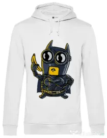 Hoodie barbat cu gluga Bat minion Alb