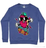 Bluza ADLER barbat Donut skater Albastru melanj