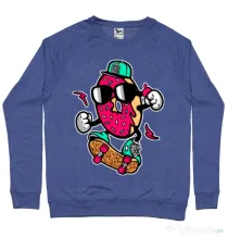 Bluza ADLER barbat Donut skater Albastru melanj