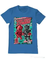 Tricou ADLER barbat Giant robot combat Albastru azuriu