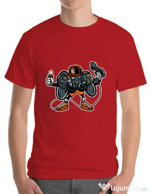 Tricou ADLER barbat Lets play Rosu