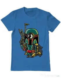 Tricou ADLER barbat Minion Boba Fett Albastru azuriu
