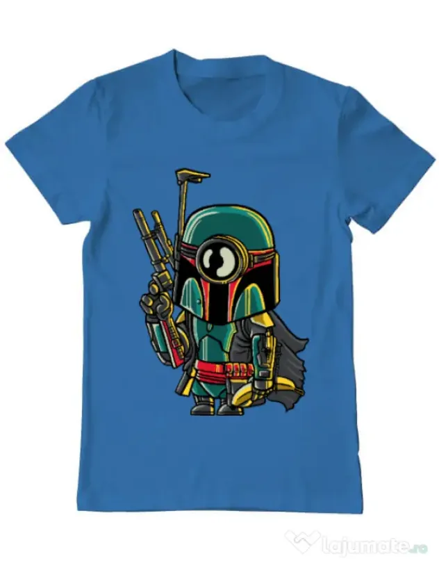 Tricou ADLER barbat Minion Boba Fett Albastru azuriu