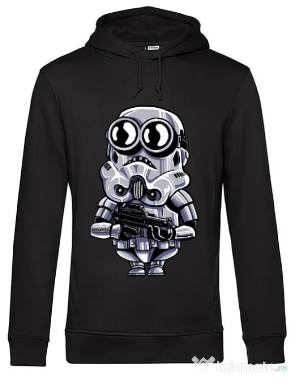 Hoodie barbat cu gluga Minion trooper Negru