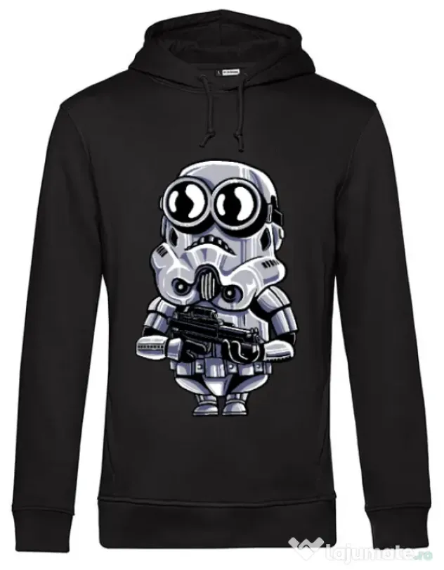 Hoodie barbat cu gluga Minion trooper Negru