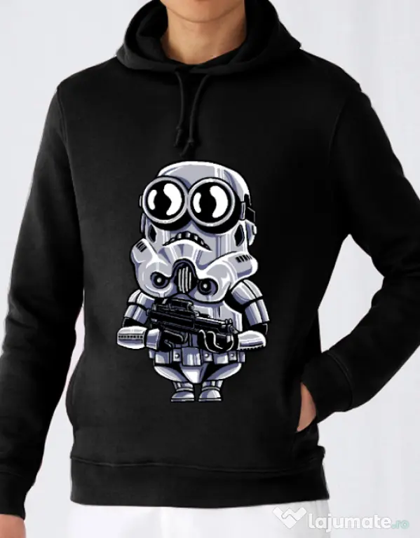 Hoodie barbat cu gluga Minion trooper Negru