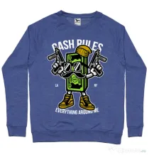 Bluza ADLER barbat Cash rules Albastru melanj
