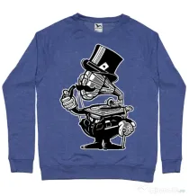 Bluza ADLER barbat Gramophone head Albastru melanj