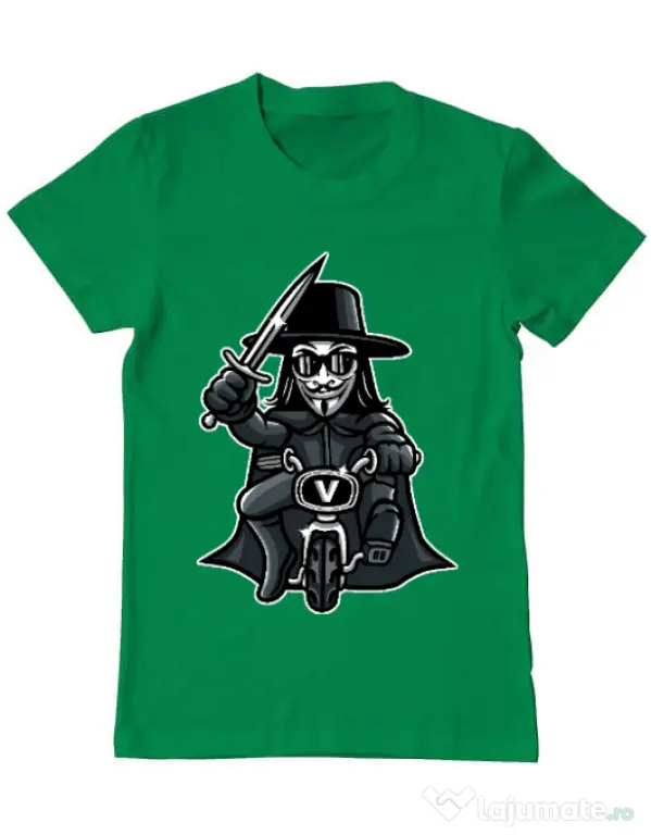 Tricou ADLER barbat Vendetta Biker Verde mediu