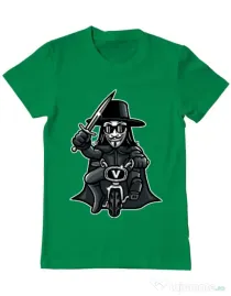 Tricou ADLER barbat Vendetta Biker Verde mediu