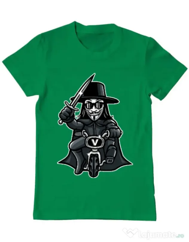 Tricou ADLER barbat Vendetta Biker Verde mediu