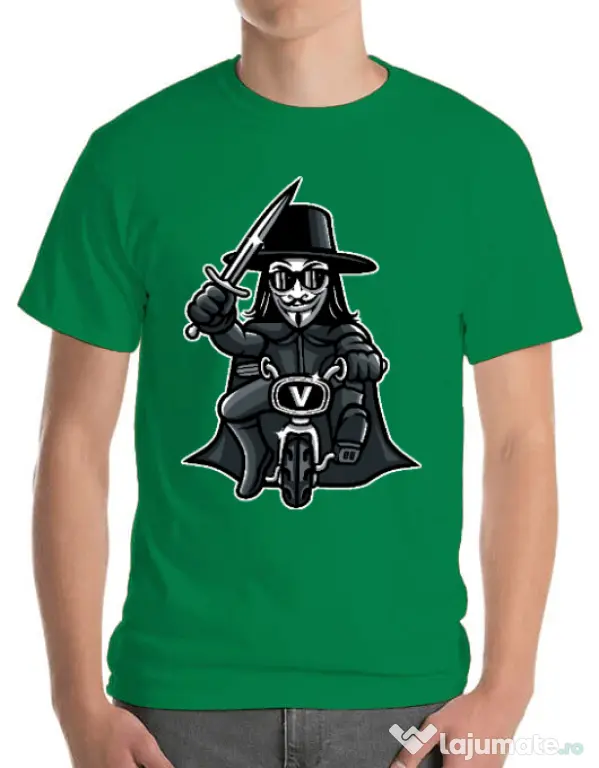 Tricou ADLER barbat Vendetta Biker Verde mediu