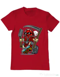 Tricou ADLER barbat Coffin Skater Rosu