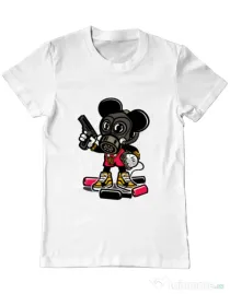 Tricou ADLER barbat Gangsta Mouse Alb