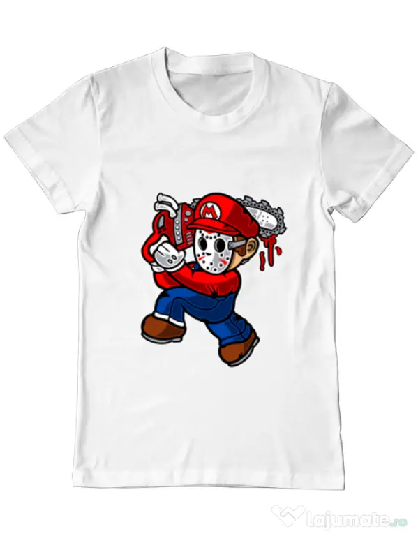 Tricou ADLER barbat Mario Massacre Alb
