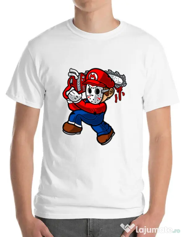 Tricou ADLER barbat Mario Massacre Alb