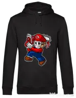 Hoodie barbat cu gluga Mario Massacre Negru