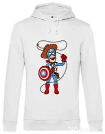 Hoodie barbat cu gluga Captain Woody Alb