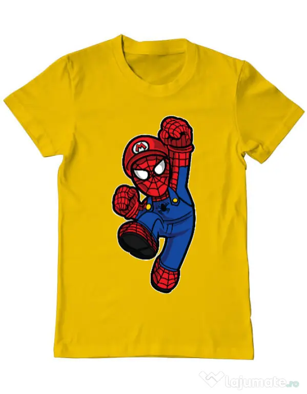 Tricou ADLER barbat Spider Plumber Galben