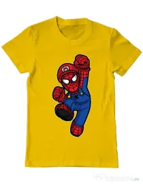 Tricou ADLER barbat Spider Plumber Galben