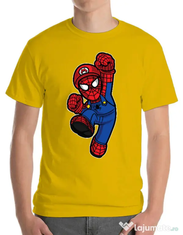 Tricou ADLER barbat Spider Plumber Galben