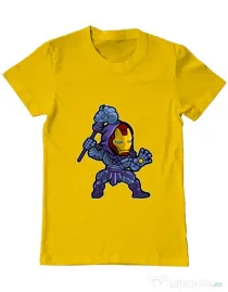 Tricou ADLER barbat Iron Skeletor Galben