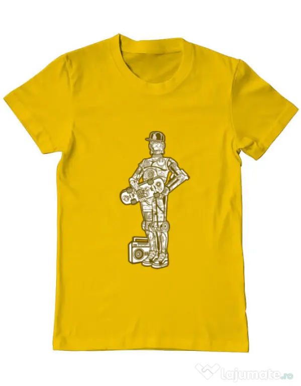 Tricou ADLER barbat Street C3PO Galben